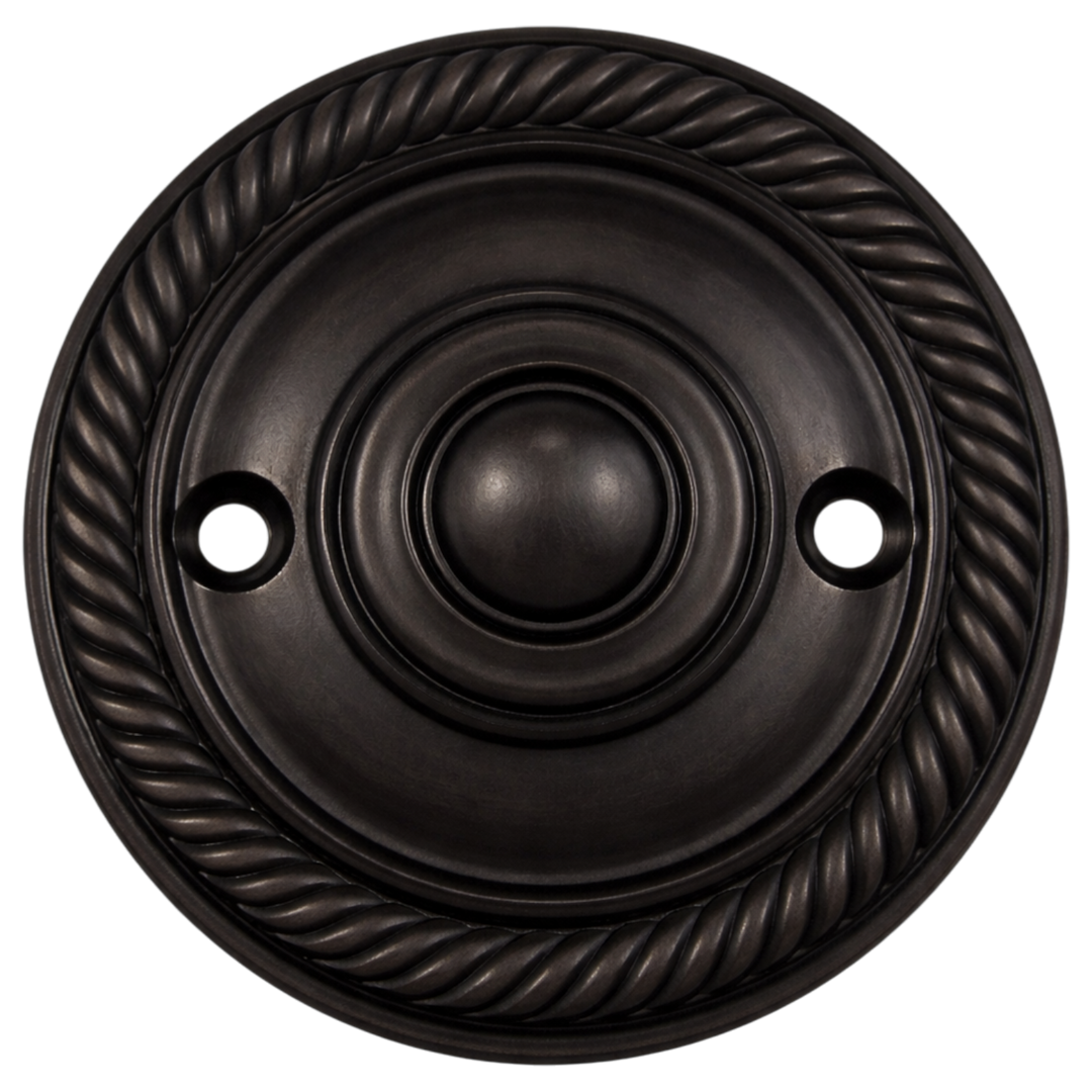 2 1/4 Inch Classic Georgian Roped Doorbell Push Button (Several Finishes Available)