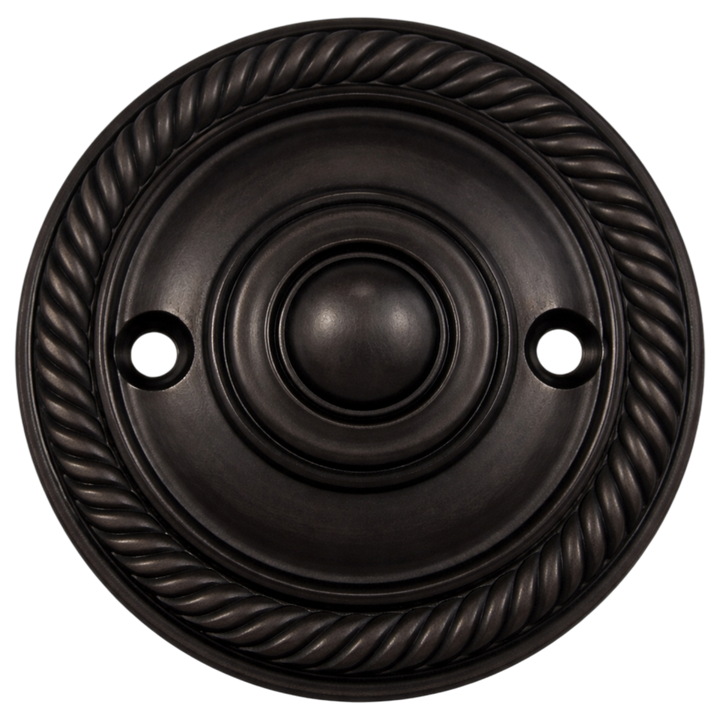 2 1/4 Inch Classic Georgian Roped Doorbell Push Button (Several Finishes Available)
