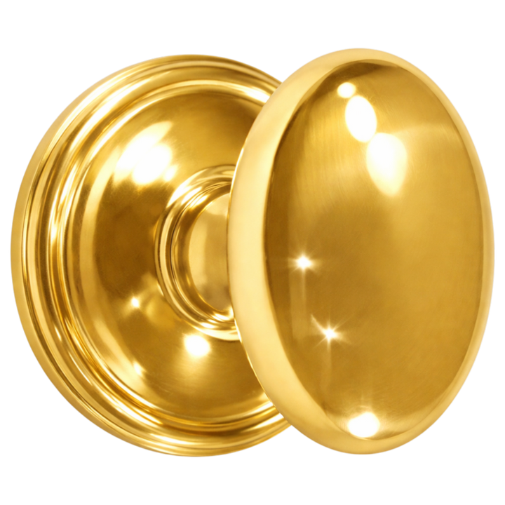 Traditional Rosette Door Set with Egg Style Door Knobs (Several Finishes Available)
