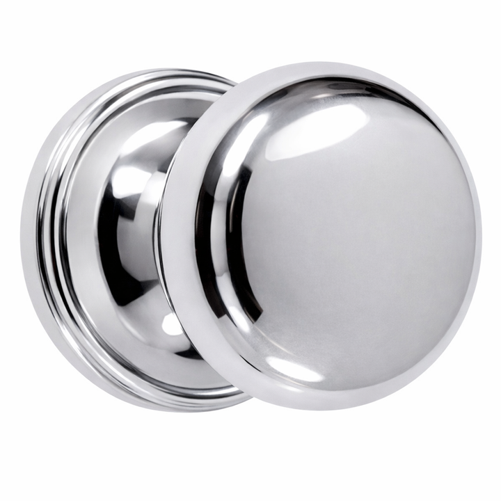 Traditional Rosette Door Set with Round Brass Door Knobs (Several Finishes Available)