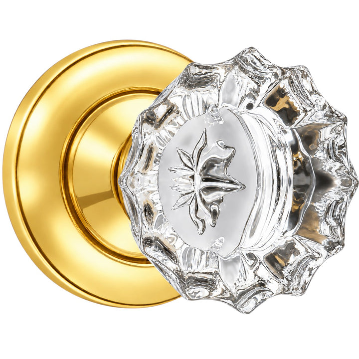 Magnifique® Classic Door Set with Crystal Fluted Knobs (Several Finishes Available)