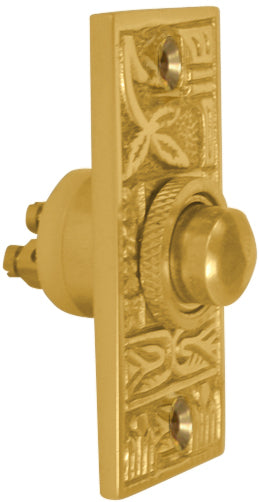 2 1/4 Inch Solid Brass Broken Leaf Door Bell (Several Finishes Available)