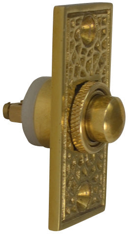 ##Antique Hardware## Craftsman Style Door Bell In Solid Brass