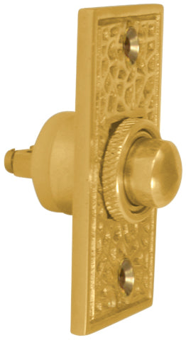 2 1/4 Inch Arts & Crafts Style Door Bell In Solid Brass (Several Finishes Available)