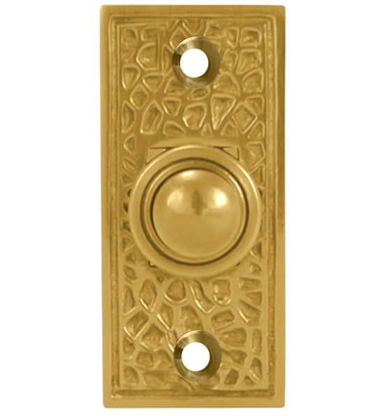 2 1/4 Inch Arts & Crafts Style Door Bell In Solid Brass (Several Finishes Available)