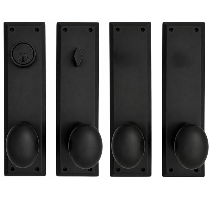 Quaker Style Double-Door Deadbolt Entryway Set (Several Knob & Finish Options)