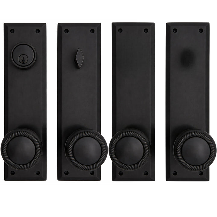 Quaker Style Double-Door Deadbolt Entryway Set (Several Knob & Finish Options)