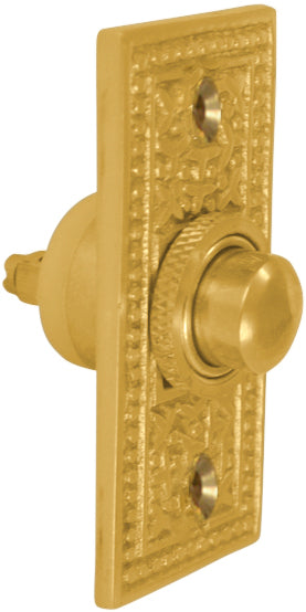 2 1/4 Inch Solid Brass Rice Pattern Door Bell (Several Finishes Available)