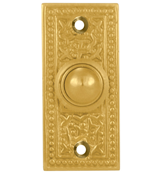 2 1/4 Inch Solid Brass Rice Pattern Door Bell (Several Finishes Available)