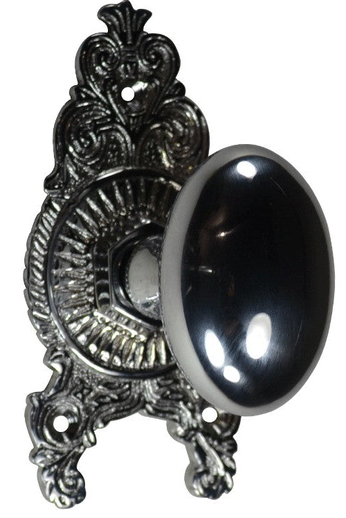 Ornate Victorian Rosette Door Set with Egg Door Knobs (Several Finishes Available)