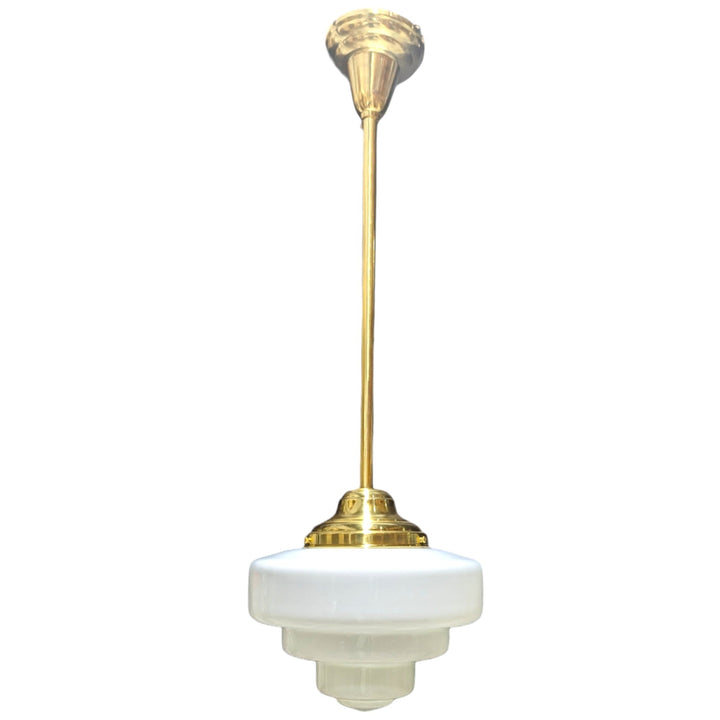 ##Antique Hardware## 34 1/2 Inch Manhattan Skyscraper Nouveau Style Bar Light (Polished Brass Finish)