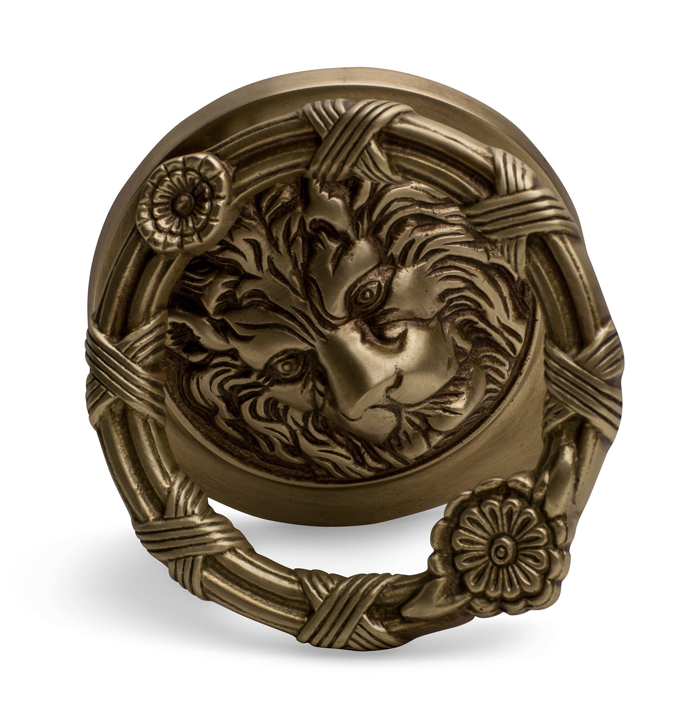 Ribbon & Reed 6 Inch Brass Lion Door Knocker (Several Finishes Available)
