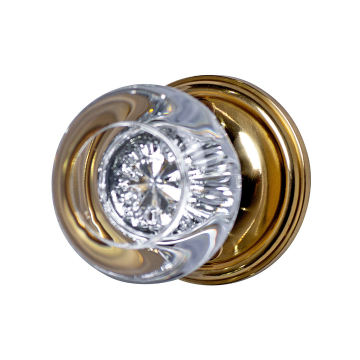 ##Antique Hardware## Traditional Rosette Door Set with Beveled Round Crystal Knob (Several Finishes Available)