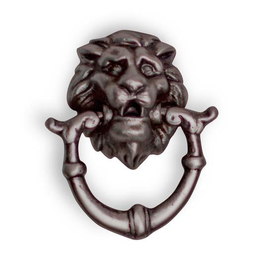 ##Antique Hardware## 2 4/5 Inch Solid Brass Lion Drop Drawer Ring Pull