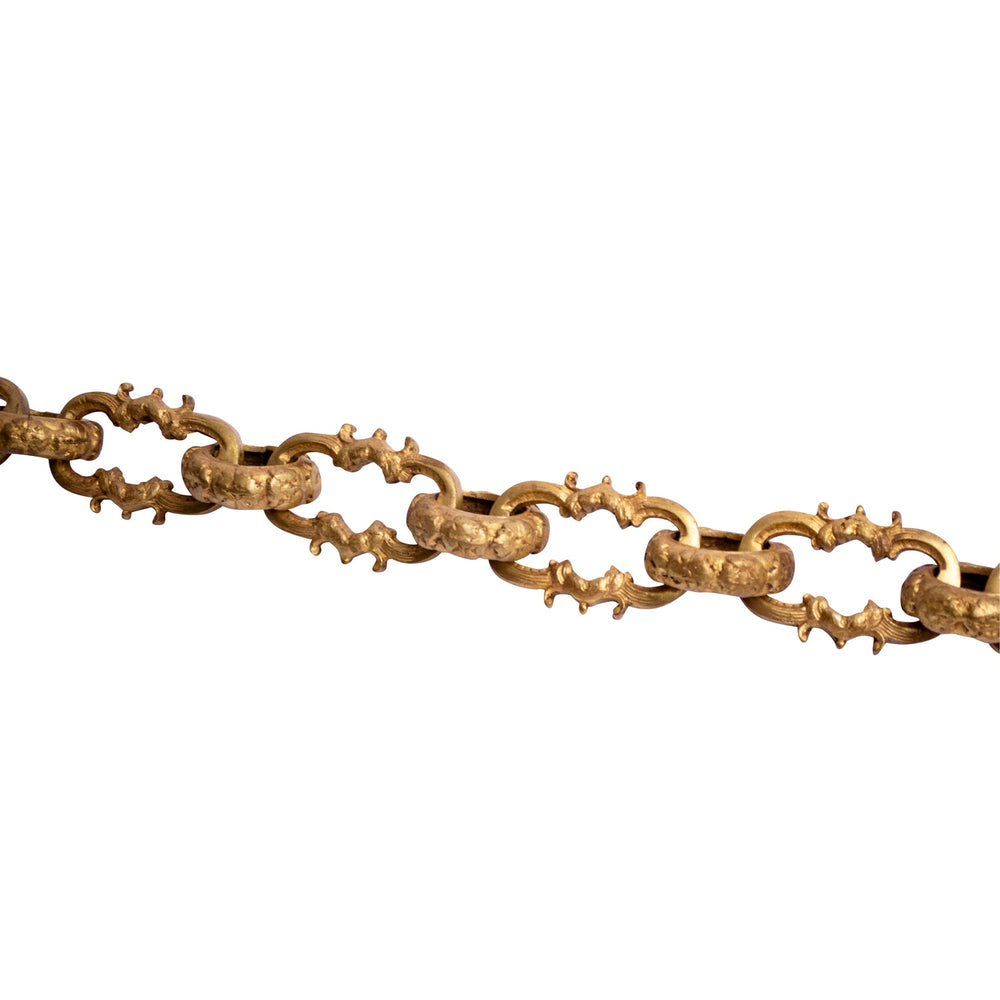 ##Antique Hardware## Antique Original Solid Brass Ornate Chain