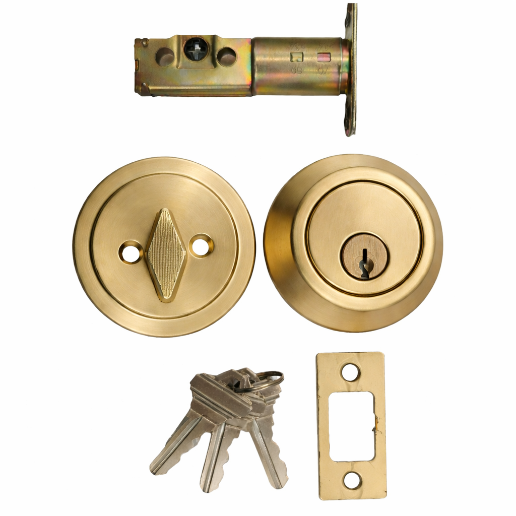 Modern Style Single Cylinder Deadbolt (Several Finishes Available)