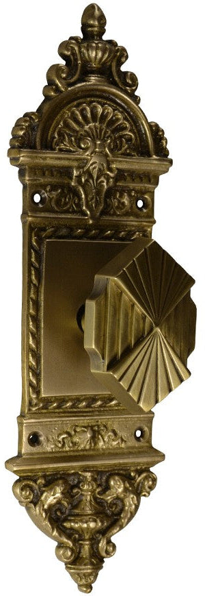 European Door Set With Art Deco Fanfare Knob (Several Finishes Available)