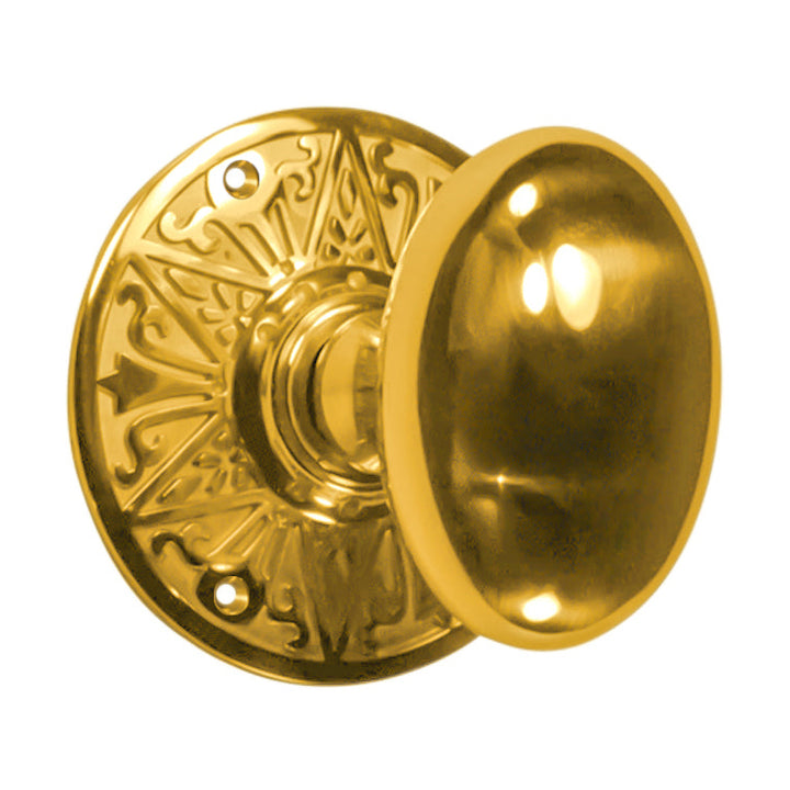Eastlake Rosette Door Set with Egg Door Knobs (Several Finishes Available)