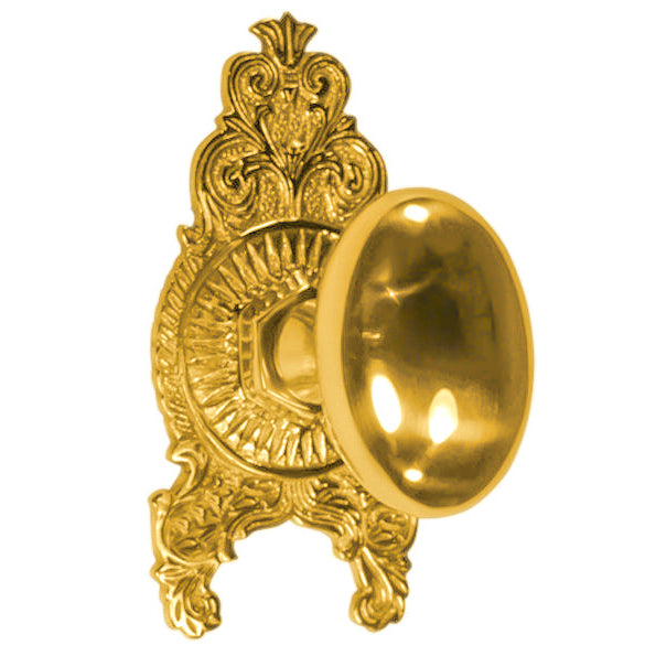 Ornate Victorian Rosette Door Set with Egg Door Knobs (Several Finishes Available)