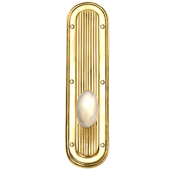 Art Deco Oval Door Knob & Backplate (Several Finishes Available)
