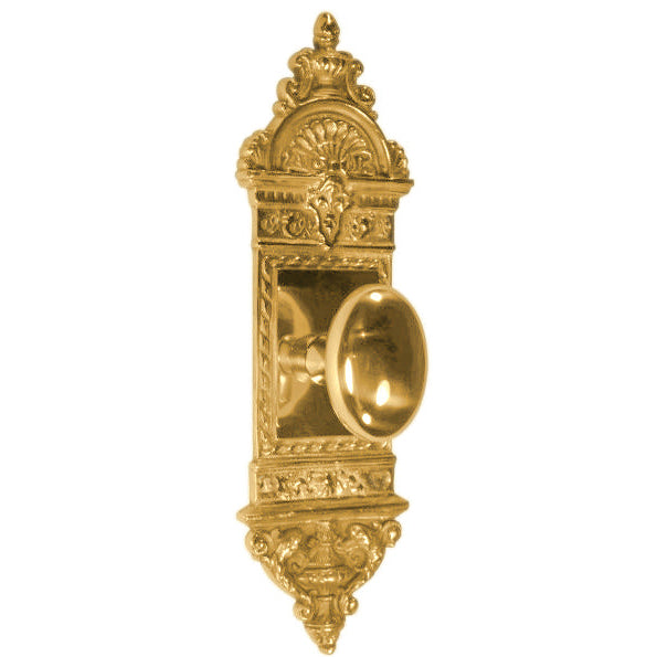 L'Enfant Small Backplate Door Set with Egg Door Knobs (Several Finishes Available)