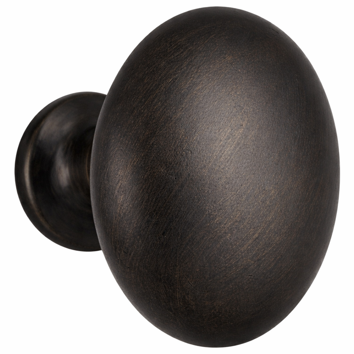 1 1/4 Inch Solid Brass Traditional Egg Shaped Cabinet & Furniture Knob