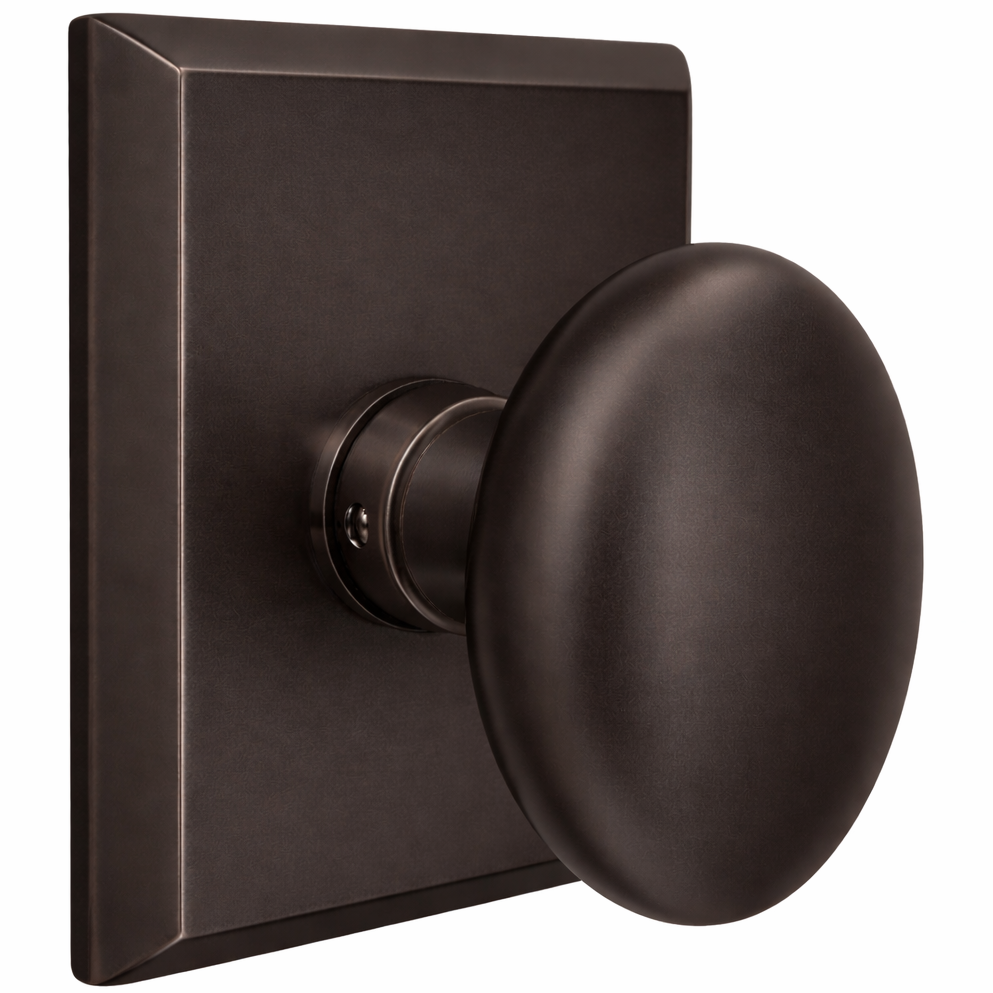 Magnifique® Rectangular Door Set with Brass Egg Knobs (Several Finishes Available)