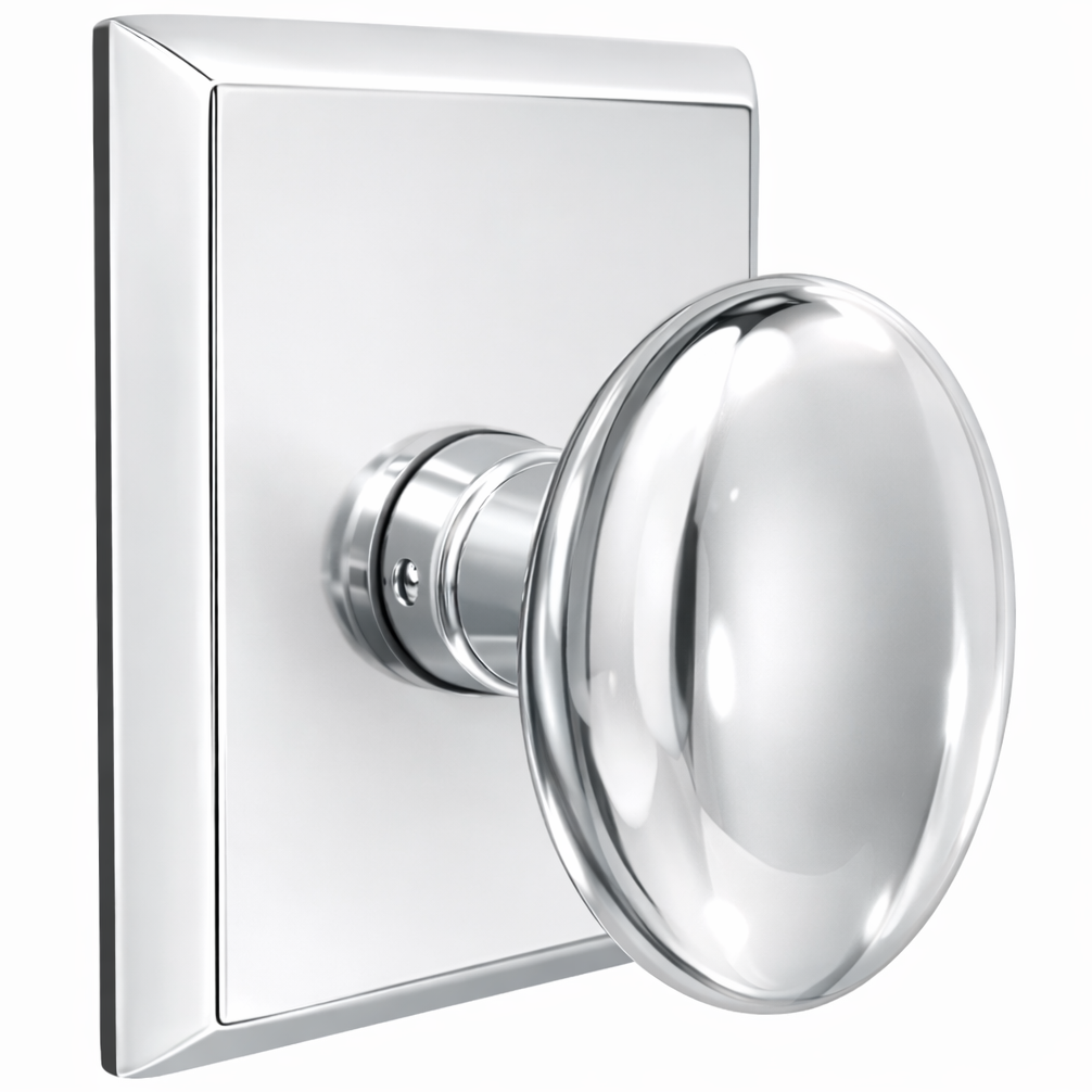 Magnifique® Rectangular Door Set with Brass Egg Knobs (Several Finishes Available)
