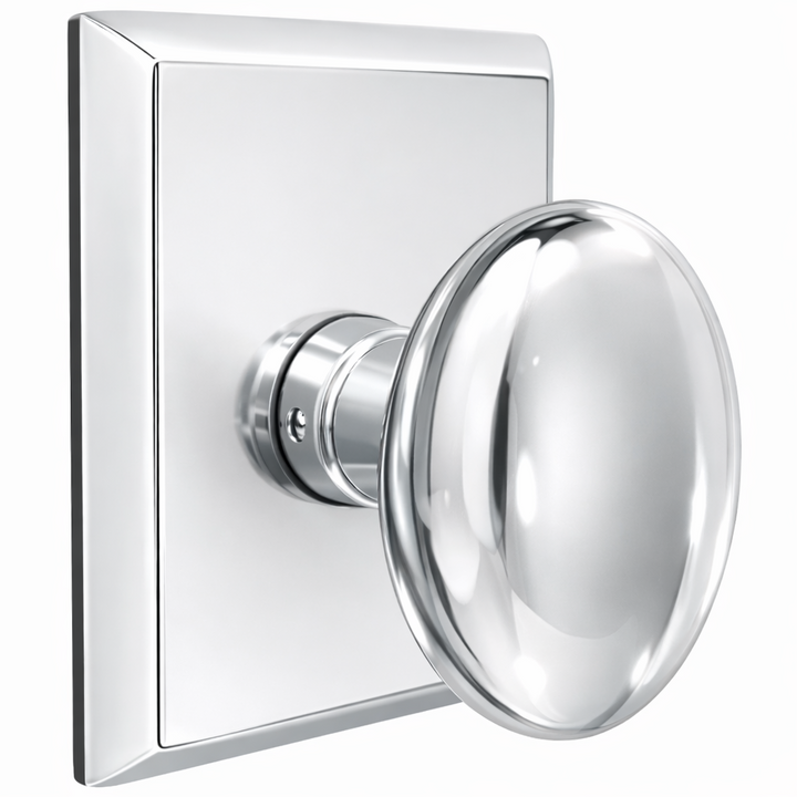 Magnifique® Rectangular Door Set with Brass Egg Knobs (Several Finishes Available)