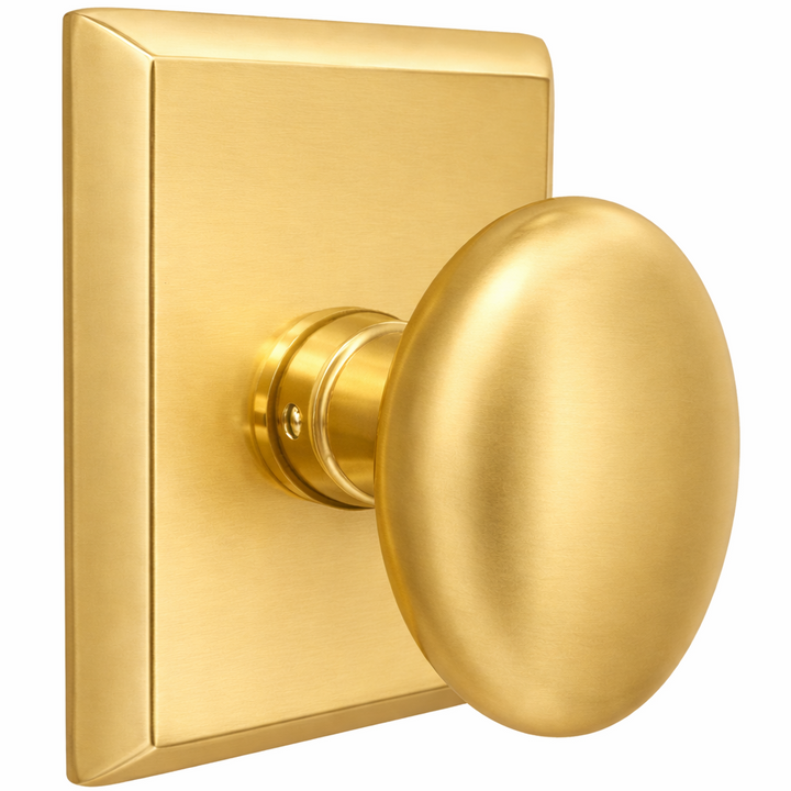 Magnifique® Rectangular Door Set with Brass Egg Knobs (Several Finishes Available)