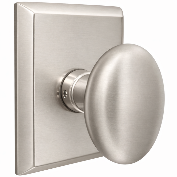 Magnifique® Rectangular Door Set with Brass Egg Knobs (Several Finishes Available)