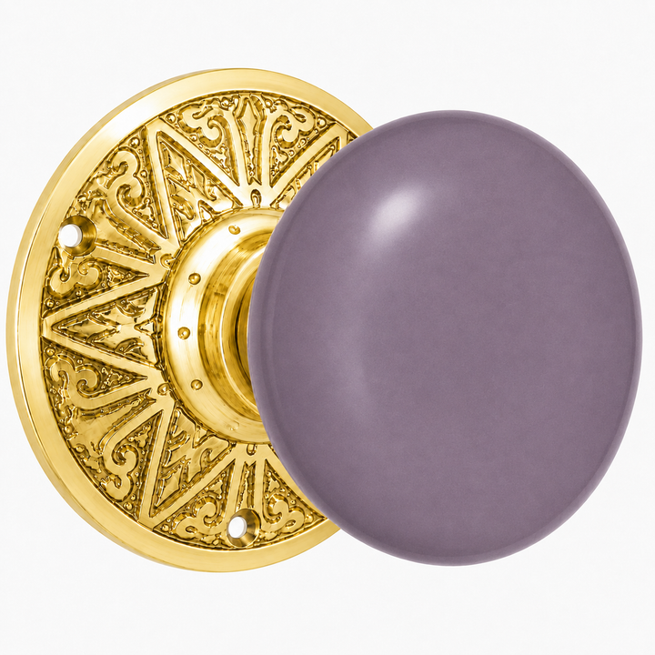 Lancaster Door Set With Grey Porcelain Knob (Several Finishes Available)