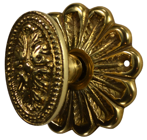 ##Antique Hardware## Maltesia Flower Rosette Door Set with Avalon Oval Door Knobs (Several Finishes Available)