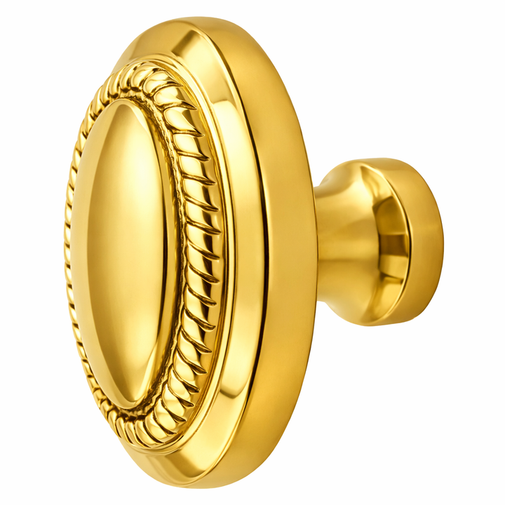 1 1/2 Georgian Roped Oval Cabinet Knob (Several Finishes Available)
