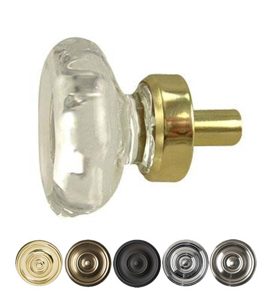 ##Antique Hardware## 1 Inch Crystal Clear Octagon Old Town Cabinet and Furniture Knob