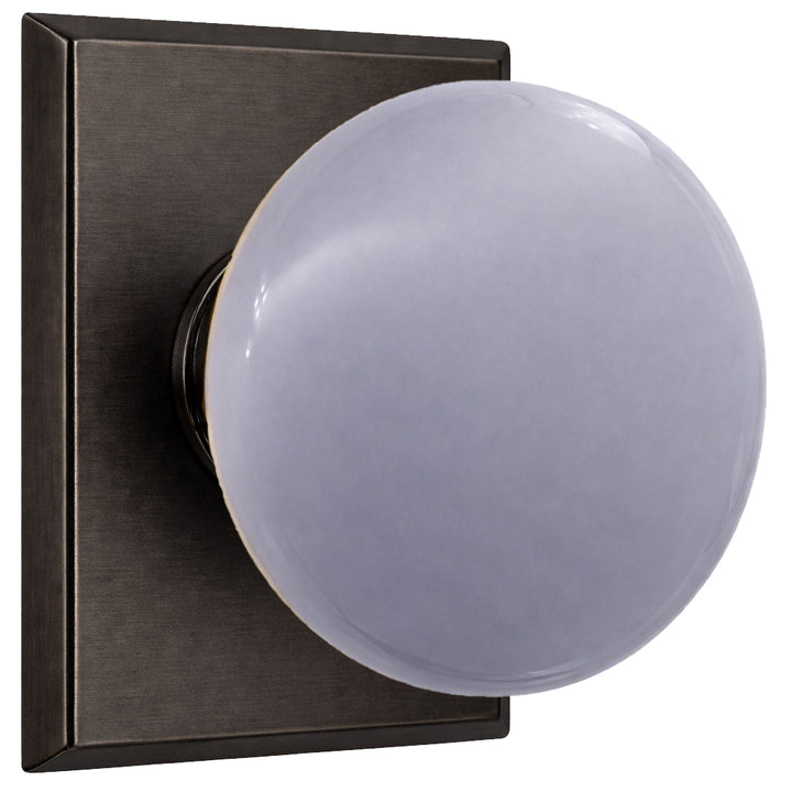 Magnifique® Rectangular Door Set with Gray Porcelain Knobs (Several Finishes Available)
