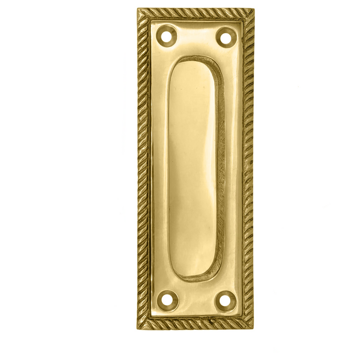 ##Antique Hardware## Georgian Rope Rectangular Pocket Door Set (Several Finishes Available)