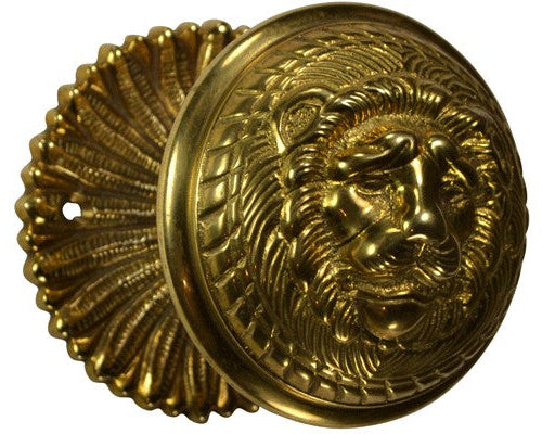 French Provincial Rosette Door Set with Lion Door Knobs (Several Finishes Available)