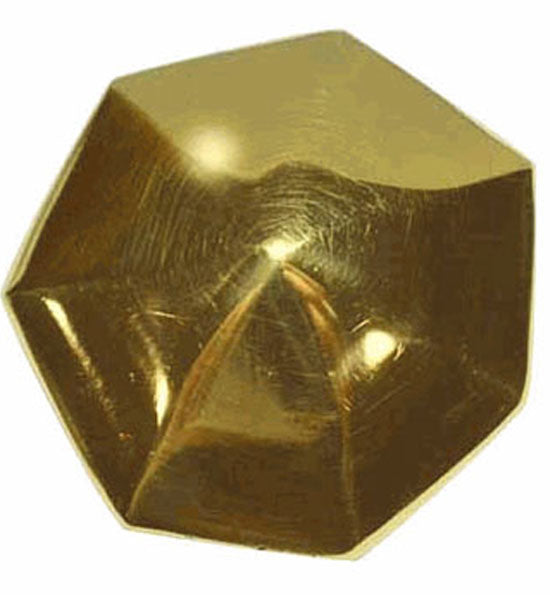 ##Antique Hardware## 1 3/8 Inch Solid Brass Heptagonal Cabinet & Furniture Knob