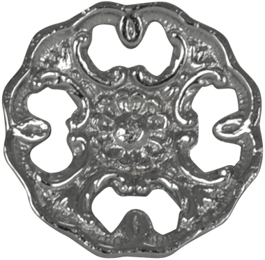##Antique Hardware## 1 1/2 Inch Solid Brass Baroque / Rococo Ornate Floral Knob (Several Finishes Available)