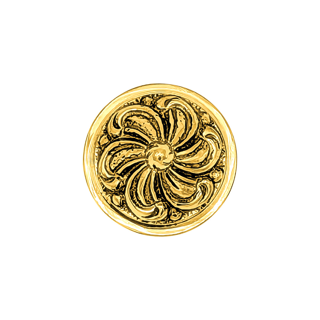 1 2/5 Inch Solid Brass Baroque / Rococo Cabinet & Furniture Knob