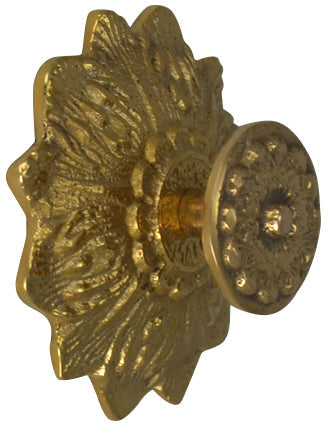 ##Antique Hardware## 2 2/5 Inch Solid Brass Victorian Floral Cabinet & Furniture Knob (Several Finishes Available)