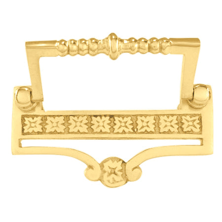 3 1/2 Inch Solid Brass Eastlake Flower Bail Pull (Several Finishes Available)