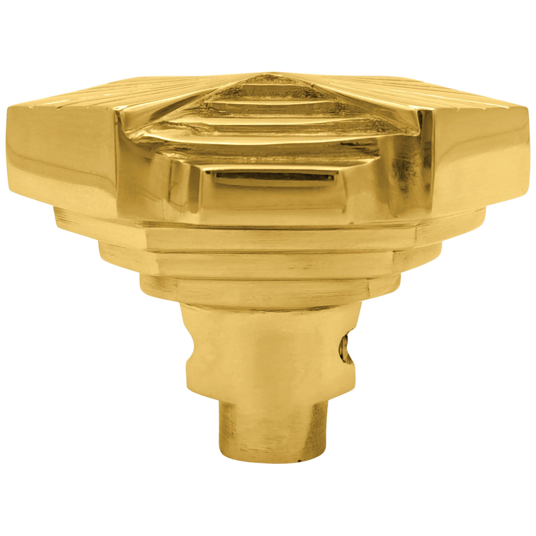 Art Deco Fanfare Solid Brass Spare Door Knob Set (Several Finishes Available)