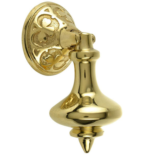 ##Antique Hardware## 3 Inch Solid Brass Clover Drop Pull