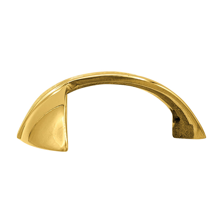 2 5/8 Inch Overall (2 Inch c-c) Solid Brass Art Deco Pull