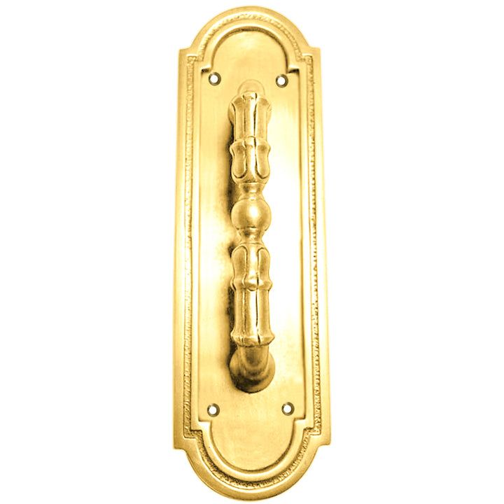 8 3/8 Inch Solid Brass Arched Style Pull Plate (Several Finishes Available)