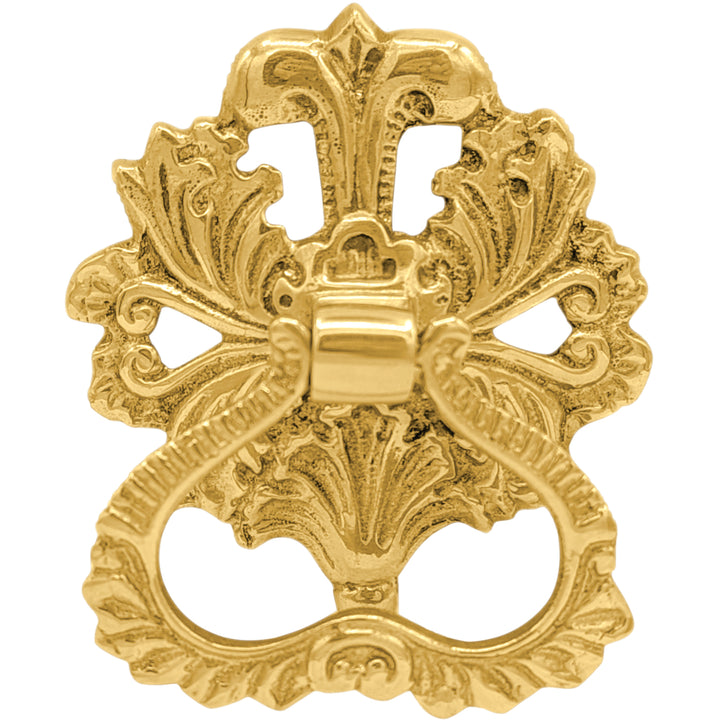 3 Inch Victorian Leaves Drop Ring Pull