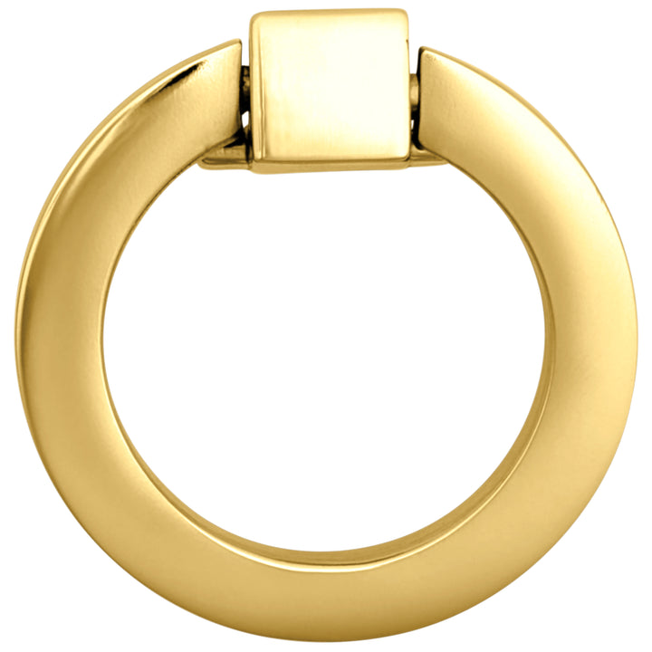 2 1/2 Inch Mission Style Solid Brass Drawer Ring Pull (Several Finishes Available)