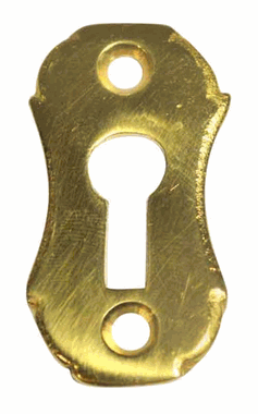 ##Antique Hardware## 1 5/8 Inch Solid Brass Small Escutcheon Key Hole Plate